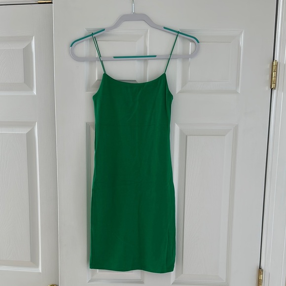 Zara Green Spaghetti Strap Mini Dress - Picture 1 of 3